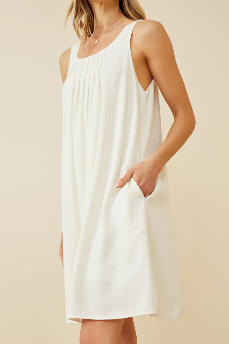 Cotton shift top dress with pockets