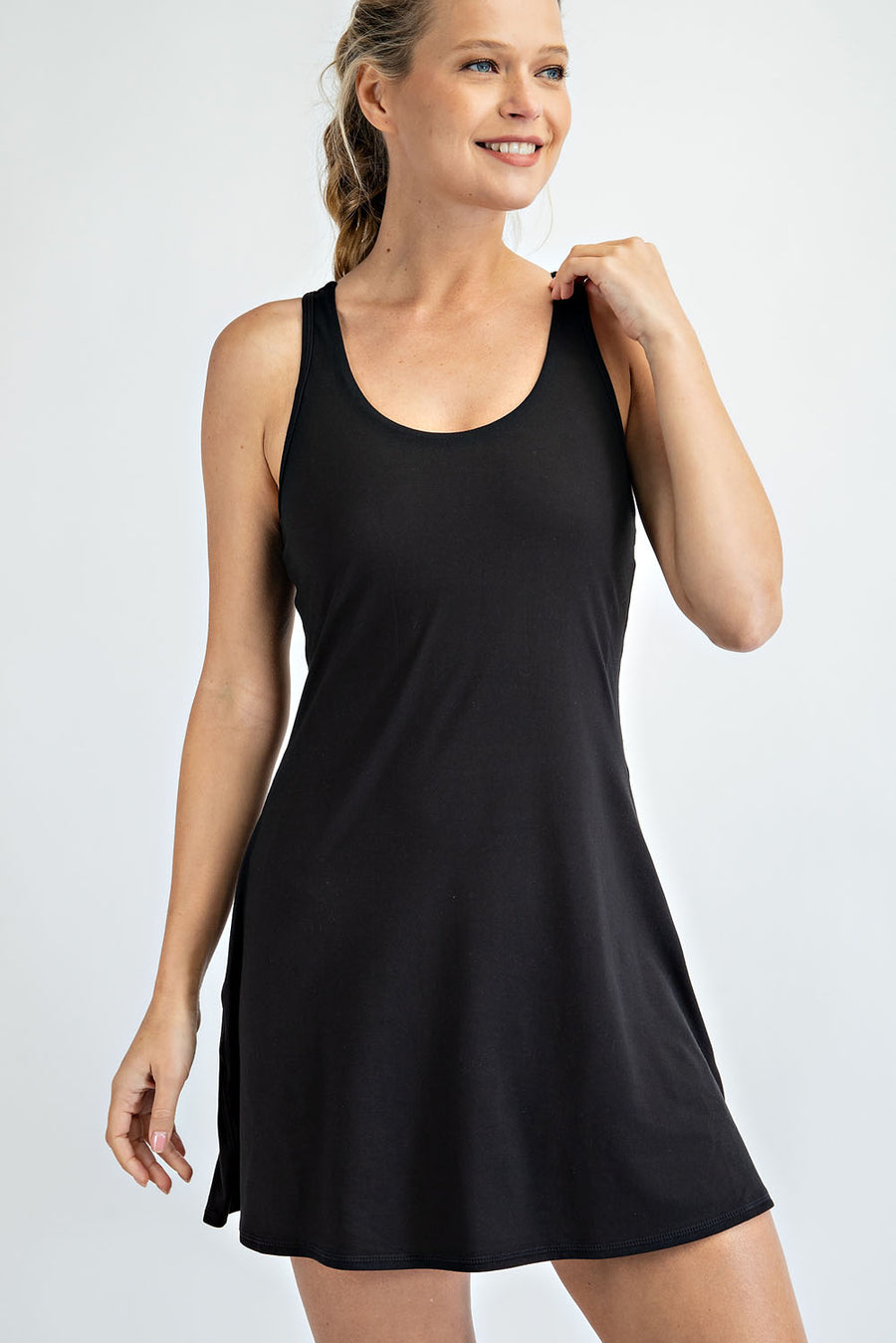 Venus Tennis Romper Dress | Black