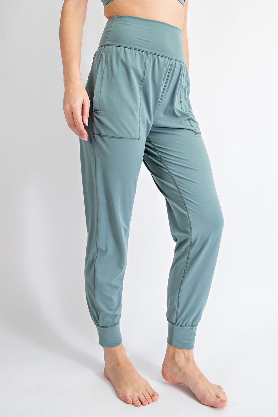 Terri | Butter Soft Joggers with Pockets | Tidewater Teal