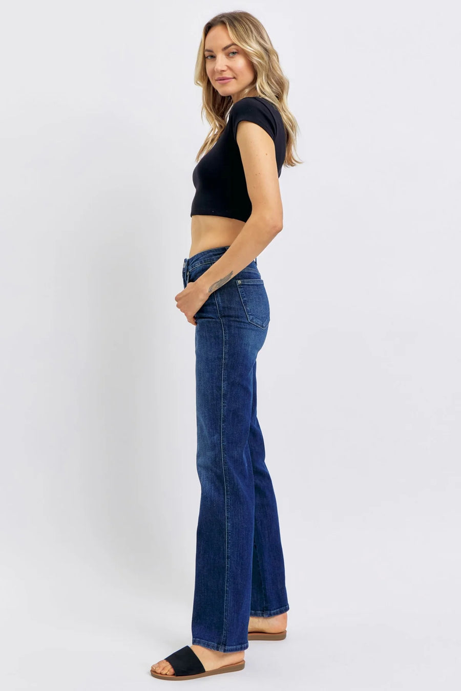 Annabelle | Mid-Rise Tummy Control Classic Straight Leg (Judy Blue Style 88861)