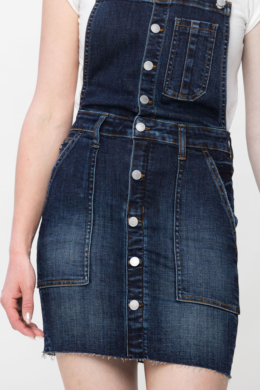 Nia | HIgh Waist Denim Overall Skirt (Judy Blue Style 2810)