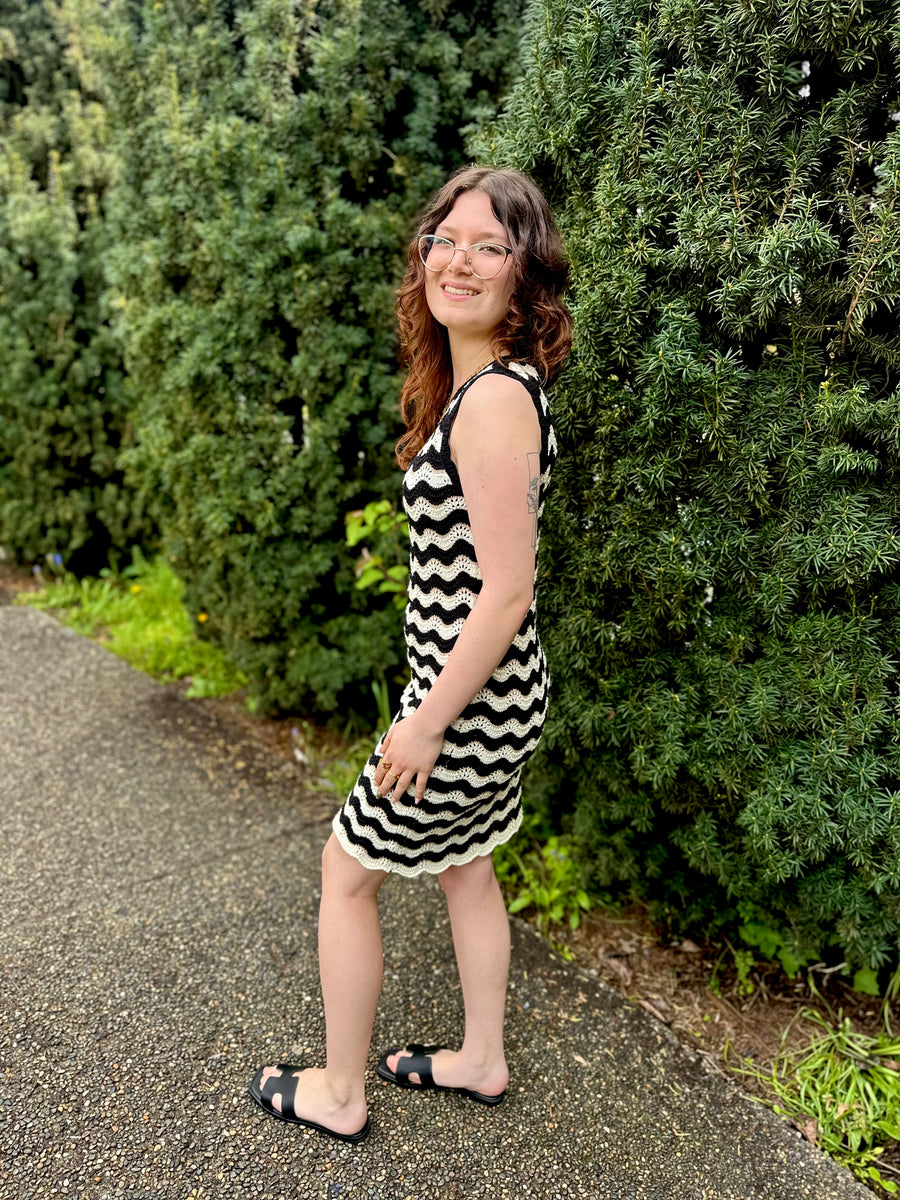 Gemma | Zig Zag Stripe Knit Dress