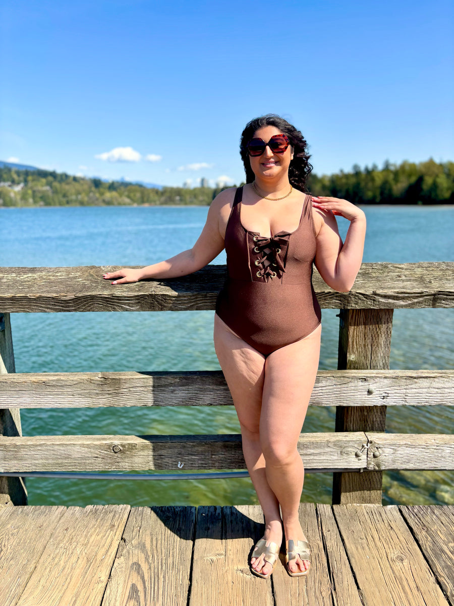 Coastal Couture | One Piece Swimsuit | Chocolate