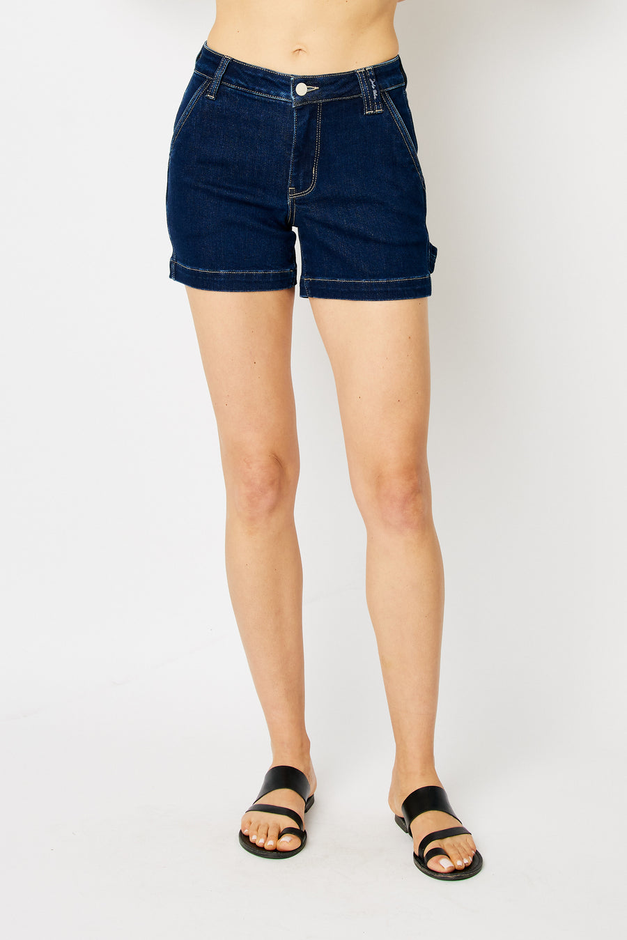 Sabrina | Midrise Classic Carpenter Shorts (Judy Blue Style 150243)