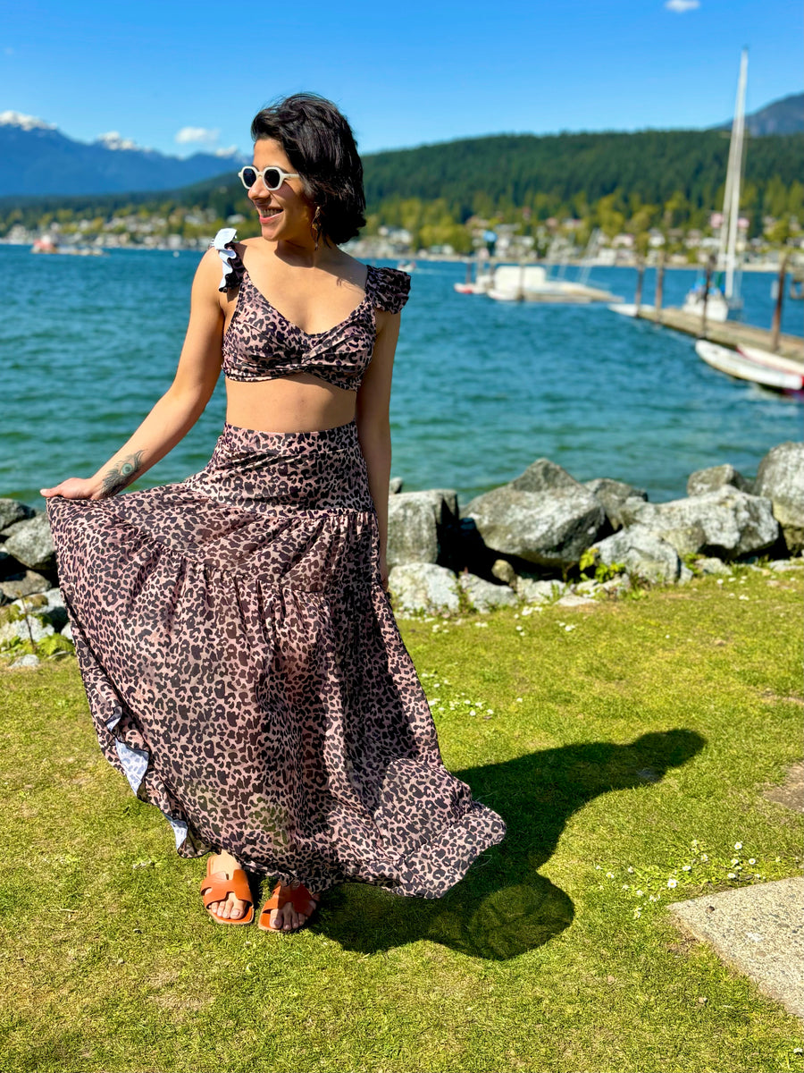 Capri Chic | Swim Cover Up Skirt | Animal Print
