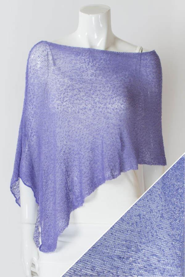 Knit Poncho | Periwinkle