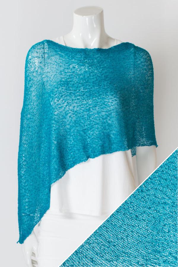 Knit Poncho | Teal