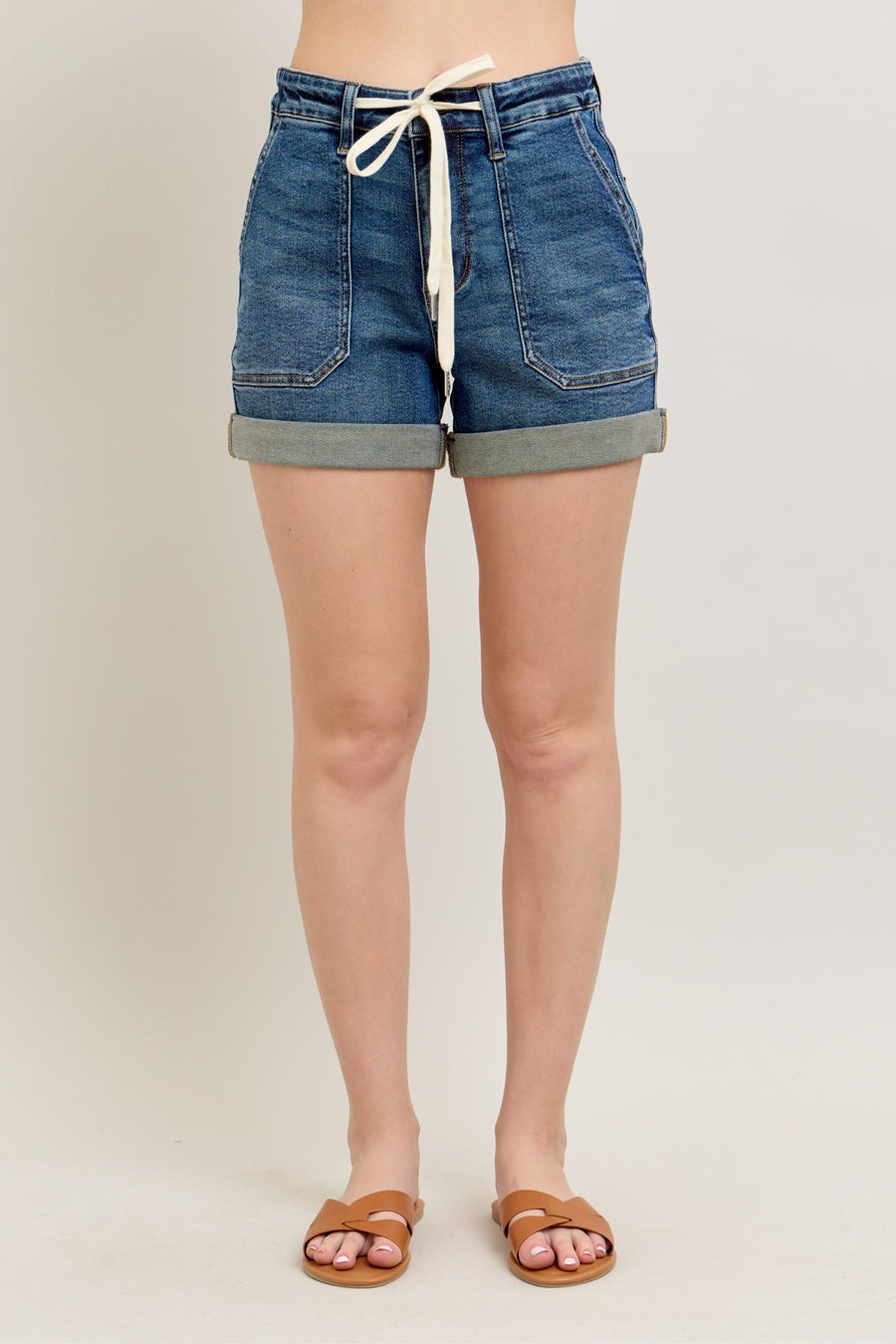 Evelyn | High Waist Cuff Jogger Shorts (Judy Blue Style 150343)