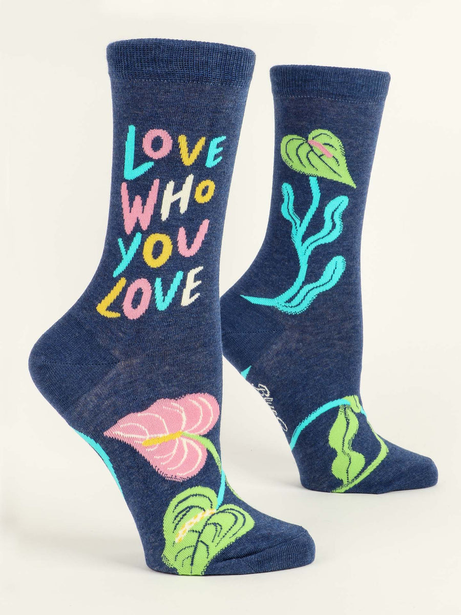 Love Who You Love | Women's Crew Socks | Blue Q