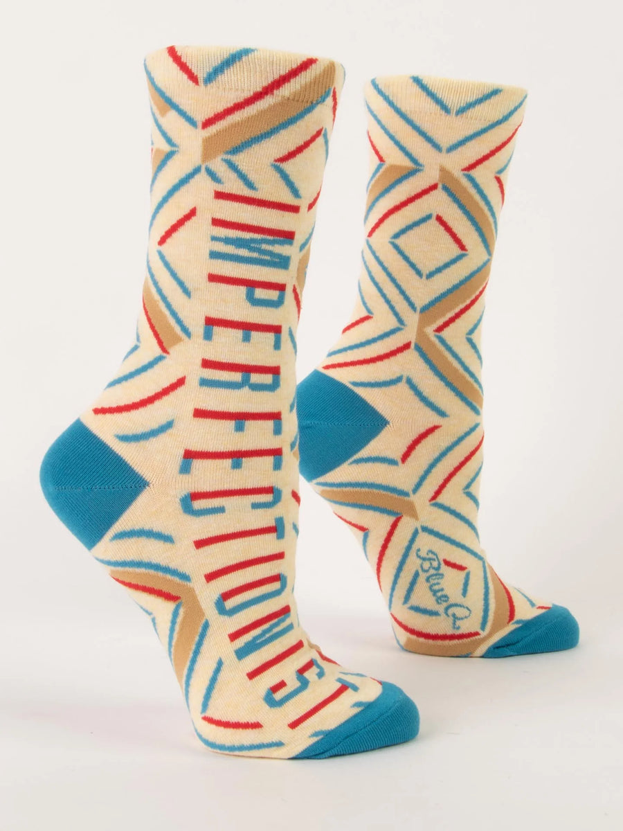 Imperfectionist | Women's Crew Socks | Blue Q