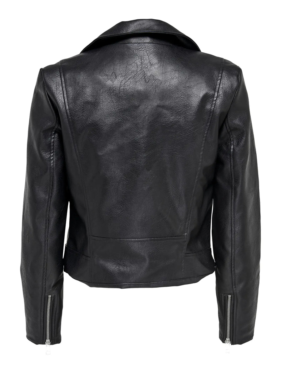 Rosa | Faux Leather Biker Jacket