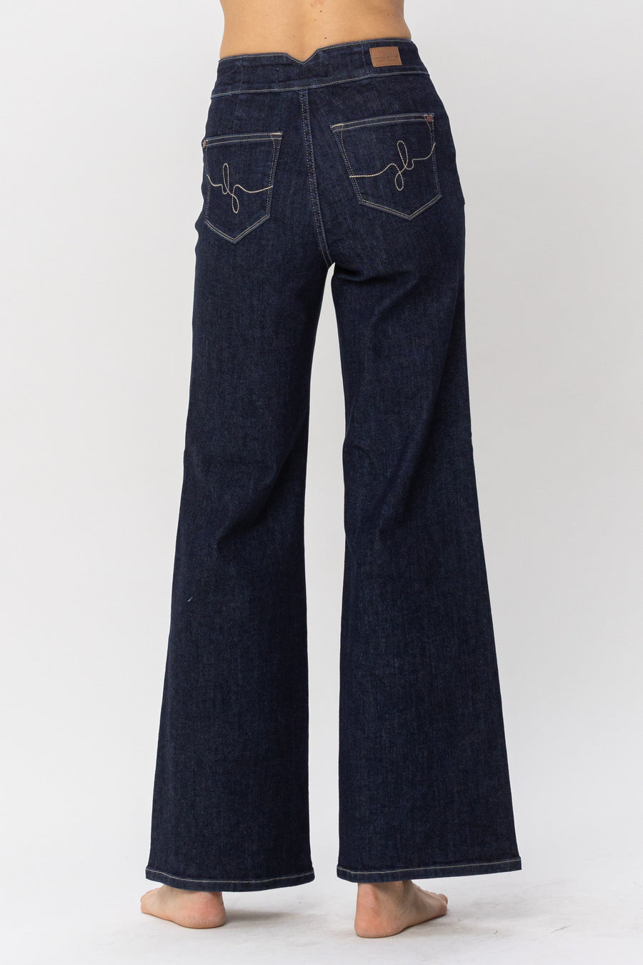 Mindy | High Waist Rinse Wash Wide Leg Jeans (88579)