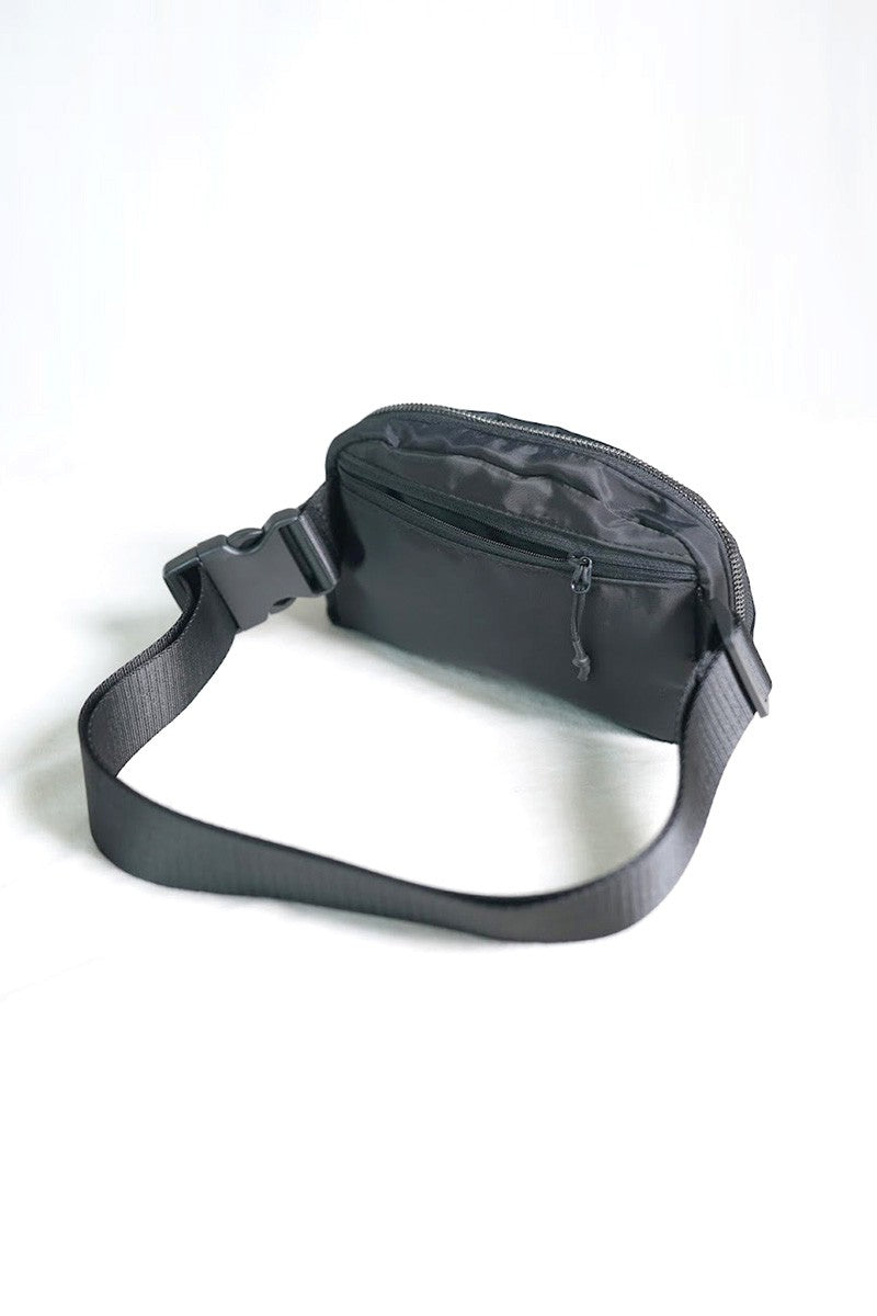 Black Crossbody Belt Bag with Set of 5 Extension Straps