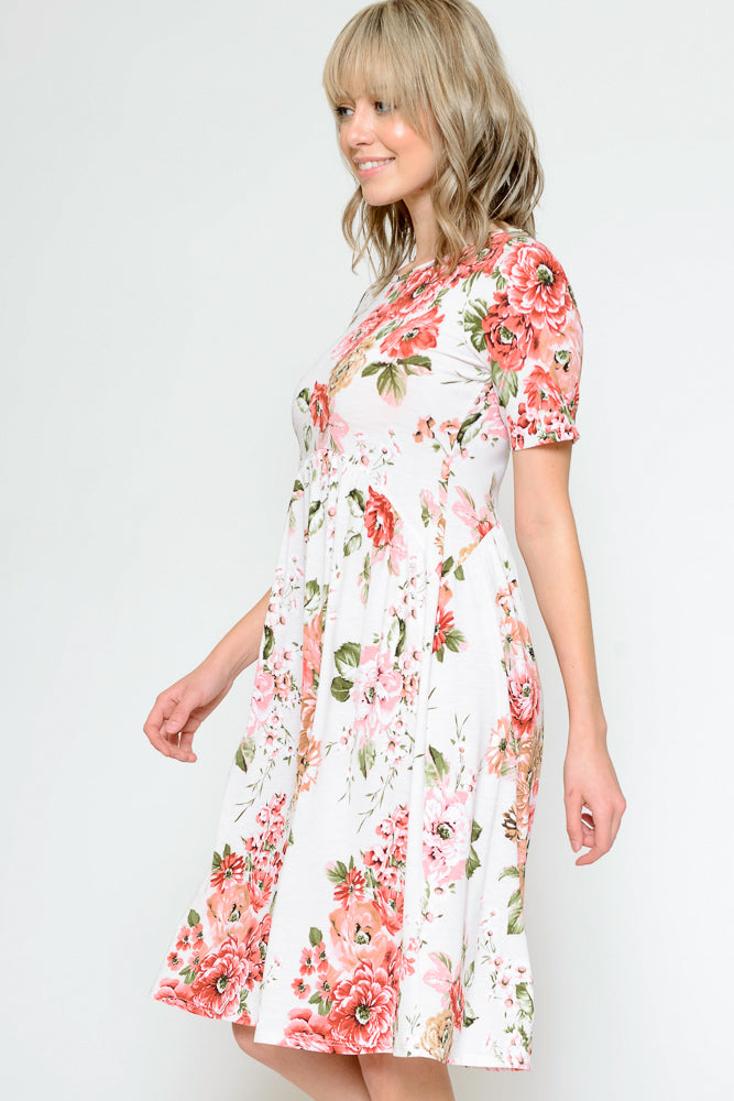 Summer Blush Floral Dress *FINAL SALE*