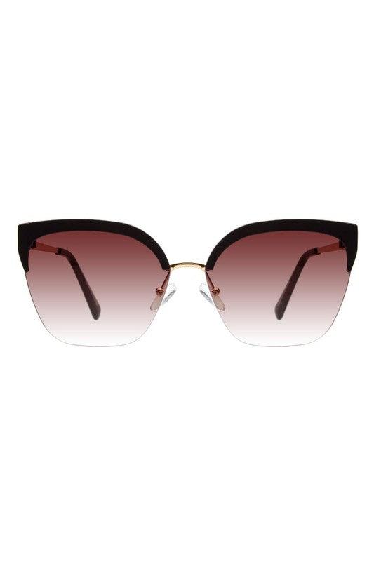 Half Frame Cat Eye Fashion Sunglasses