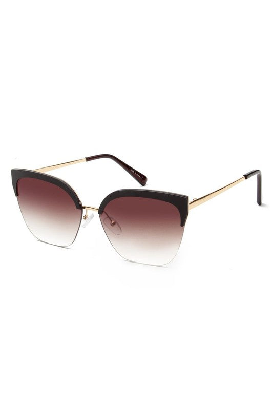 Half Frame Cat Eye Fashion Sunglasses