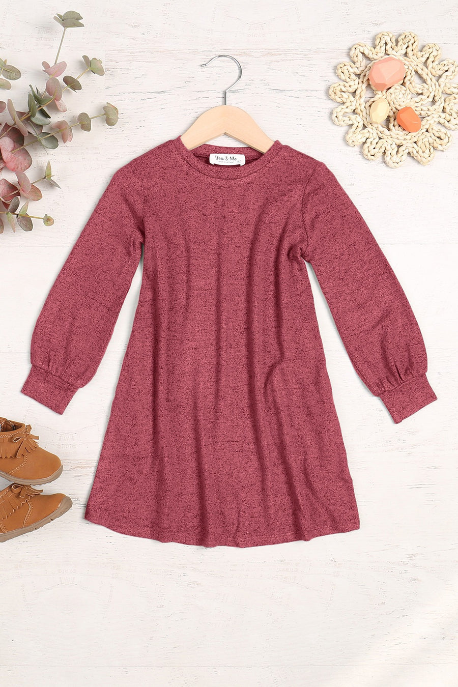 Spiced Harvest | Long Sleeve Dress | Adult Sizes | Raspberry