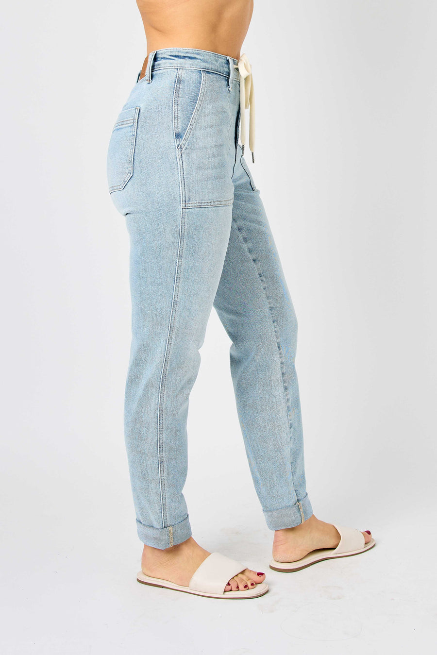 Janet | High Waist Vintage Double Cuff Jogger (Judy Blue Style 88691)