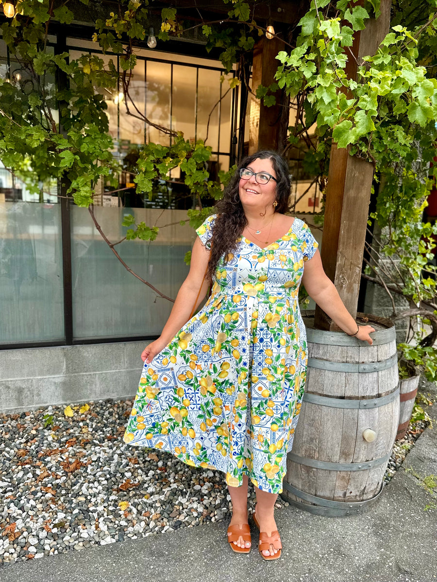 Lily | Light Blue Off Shoulder Swing Dress | Mediterranean Lemon