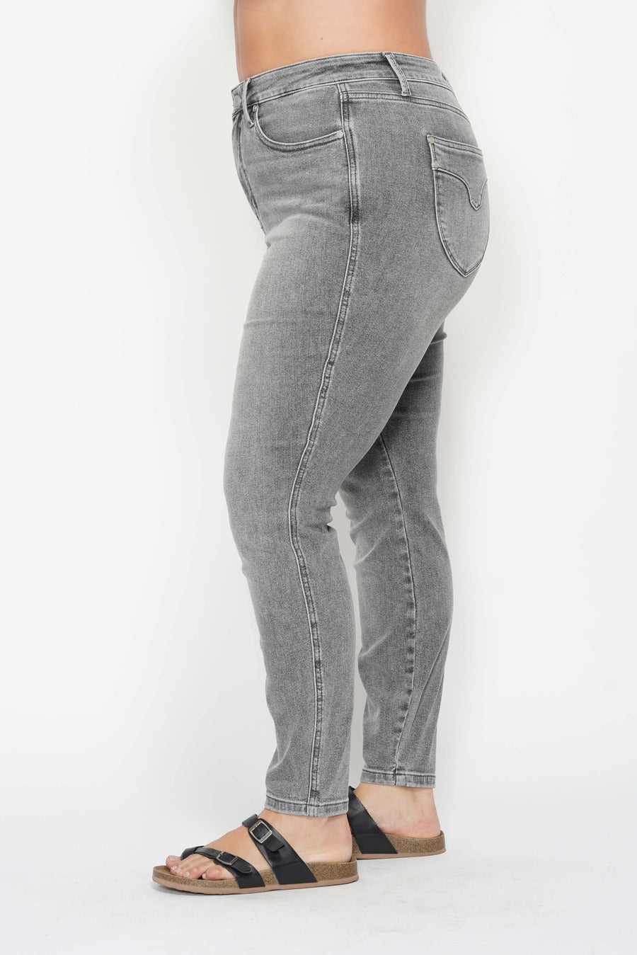 Frances | Mid Rise Tummy Control Shield Pockets Skinny (Judy Blue Style 88862)