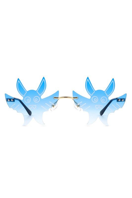 Frameless Party Gremlin Shape Novelty Sunglasses