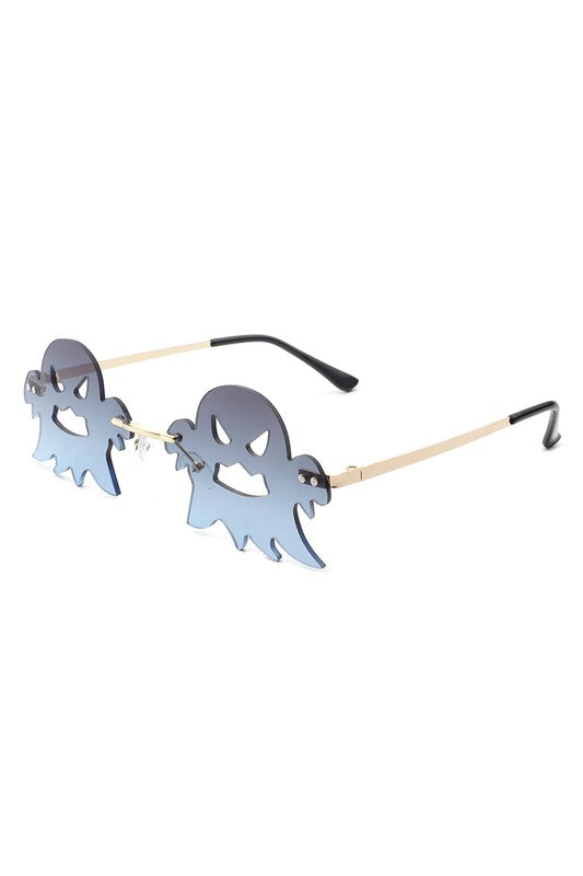 Rimless Scary Party Ghost Sunglasses
