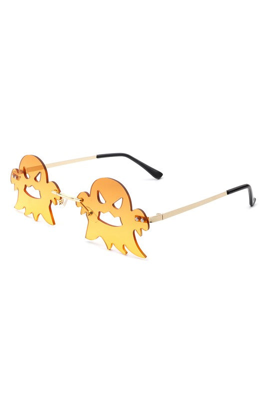 Rimless Scary Party Ghost Sunglasses