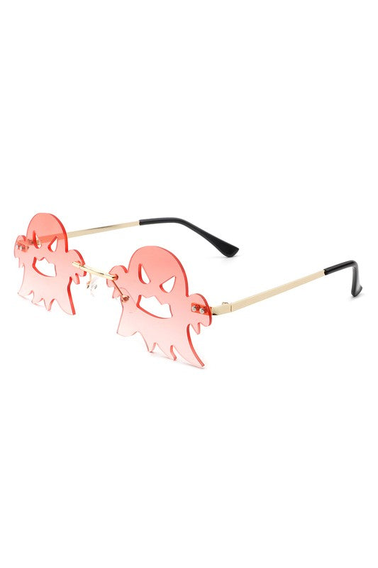 Rimless Scary Party Ghost Sunglasses