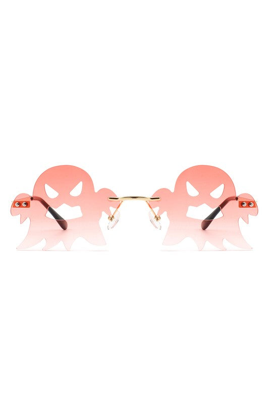 Rimless Scary Party Ghost Sunglasses