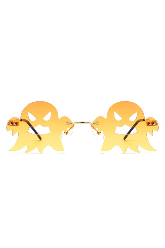 Rimless Scary Party Ghost Sunglasses