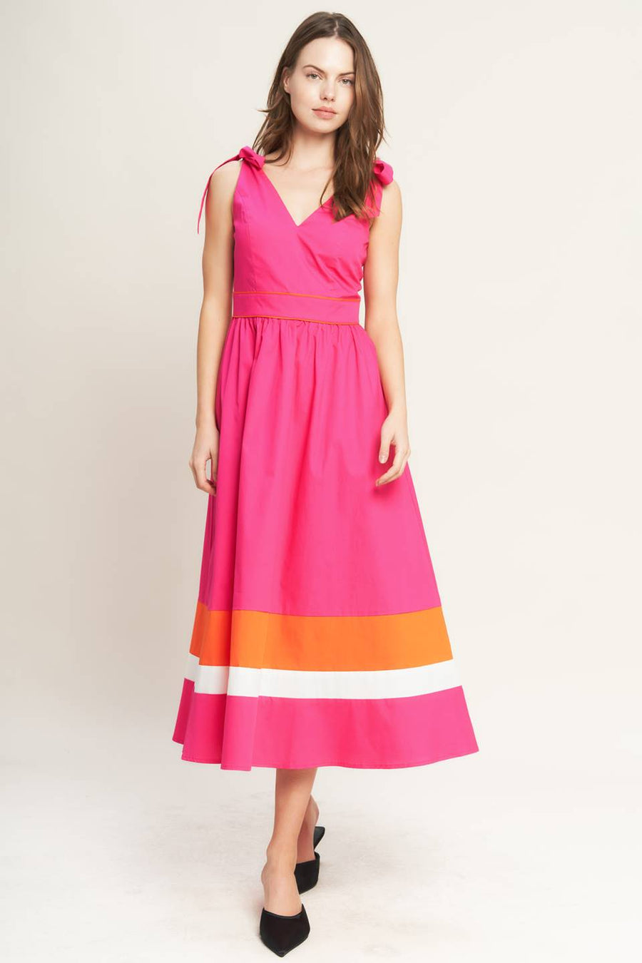 Sunset Stroll | Colour Block Midi Dress