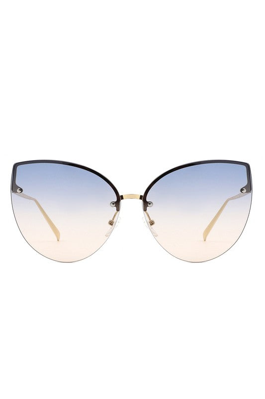 Cat Eye Rimless Chic Fashion Sunglasses