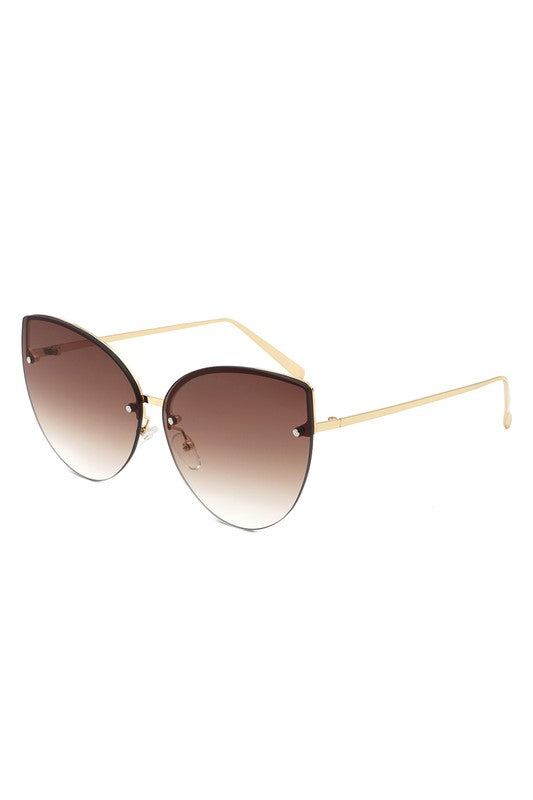 Cat Eye Rimless Chic Fashion Sunglasses