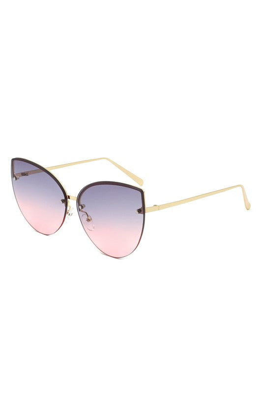 Cat Eye Rimless Chic Fashion Sunglasses
