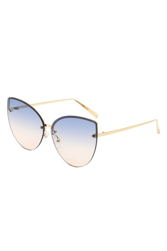 Cat Eye Rimless Chic Fashion Sunglasses