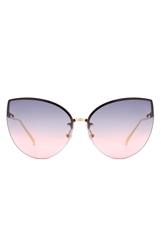 Cat Eye Rimless Chic Fashion Sunglasses