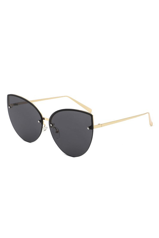 Cat Eye Rimless Chic Fashion Sunglasses