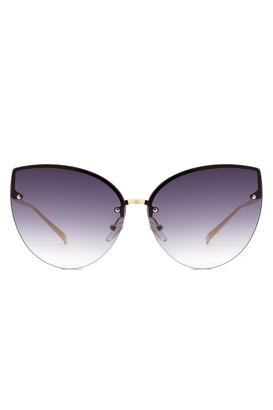 Cat Eye Rimless Chic Fashion Sunglasses
