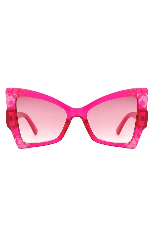 Oversize High Pointed Triangle Cat Eye Sunglasses
