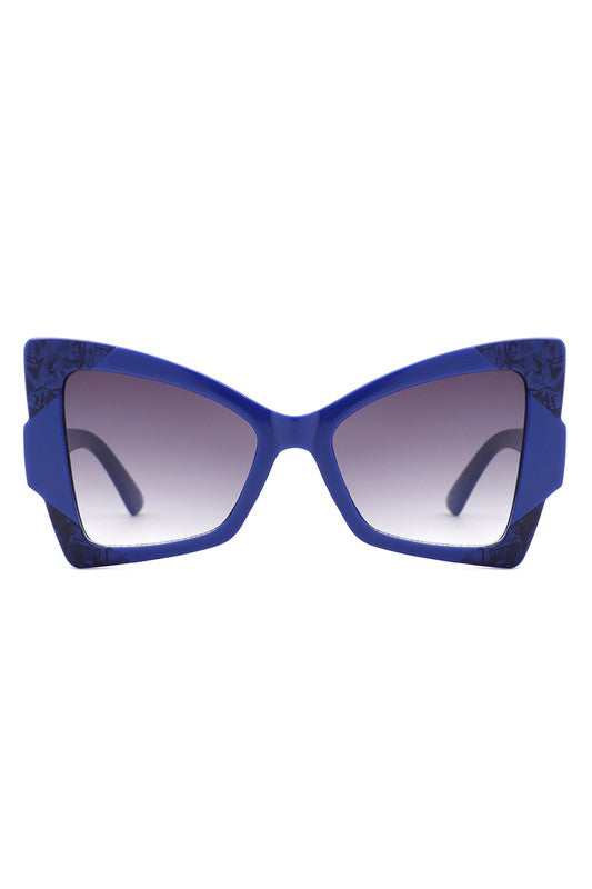 Oversize High Pointed Triangle Cat Eye Sunglasses
