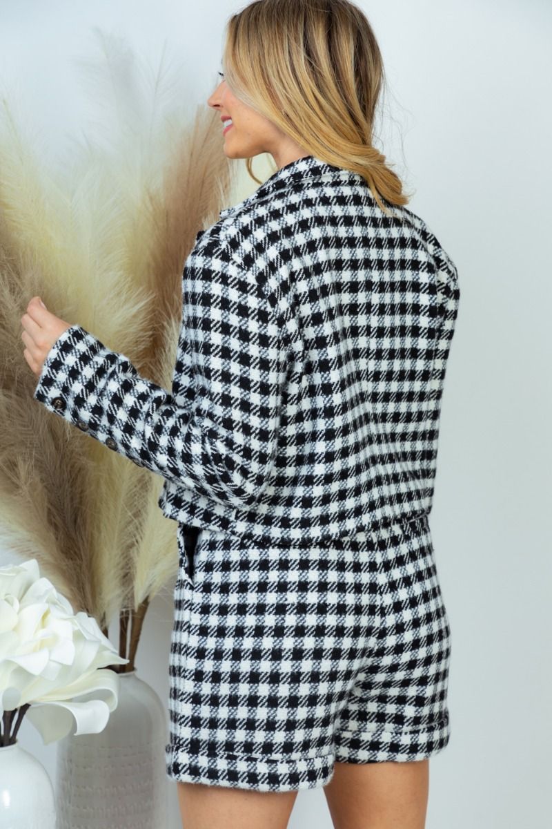 Bardot Breeze | Crop Gingham Jacket