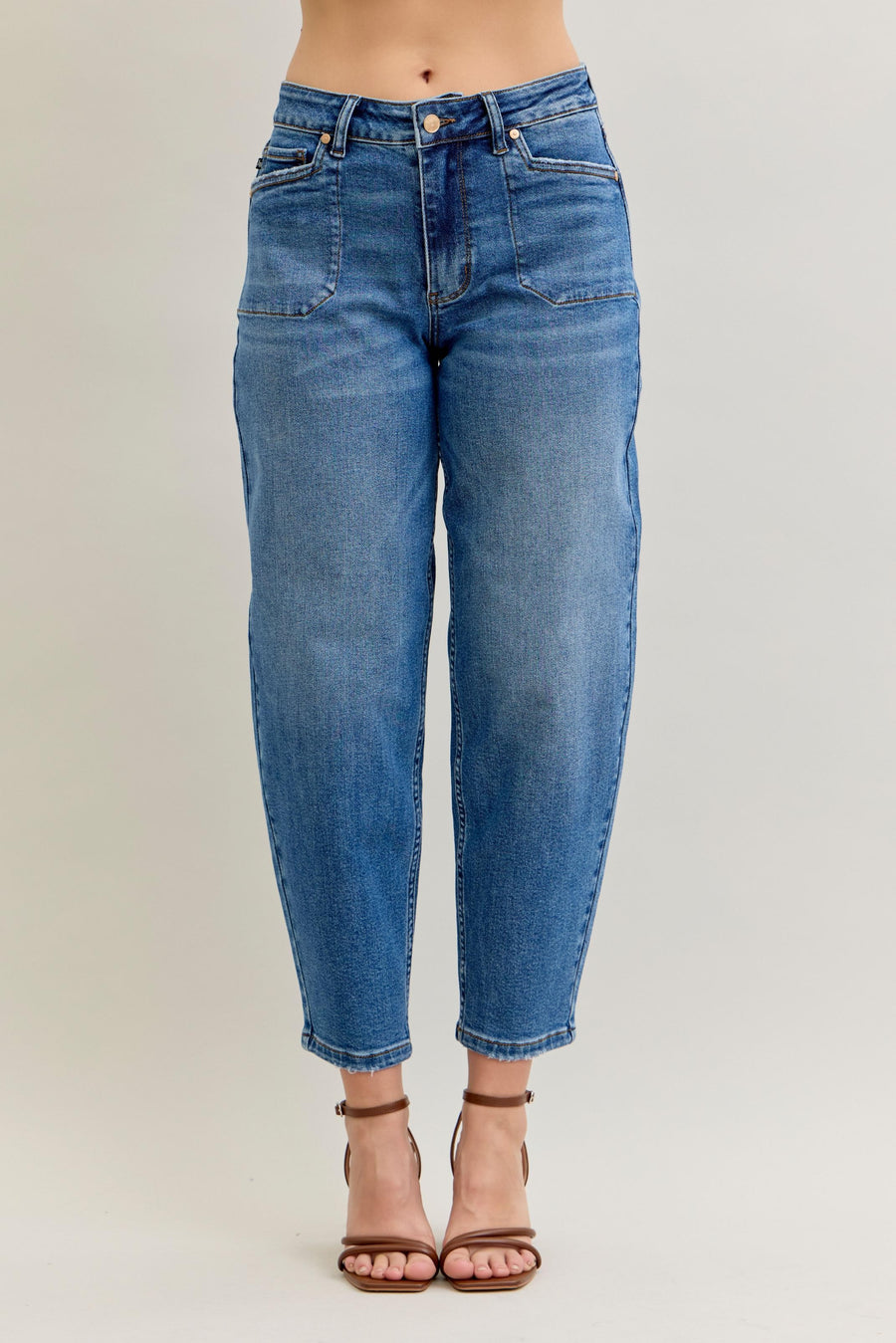 Olivia | High Waist Soft Barrel Leg (Judy Blue Style 881012)