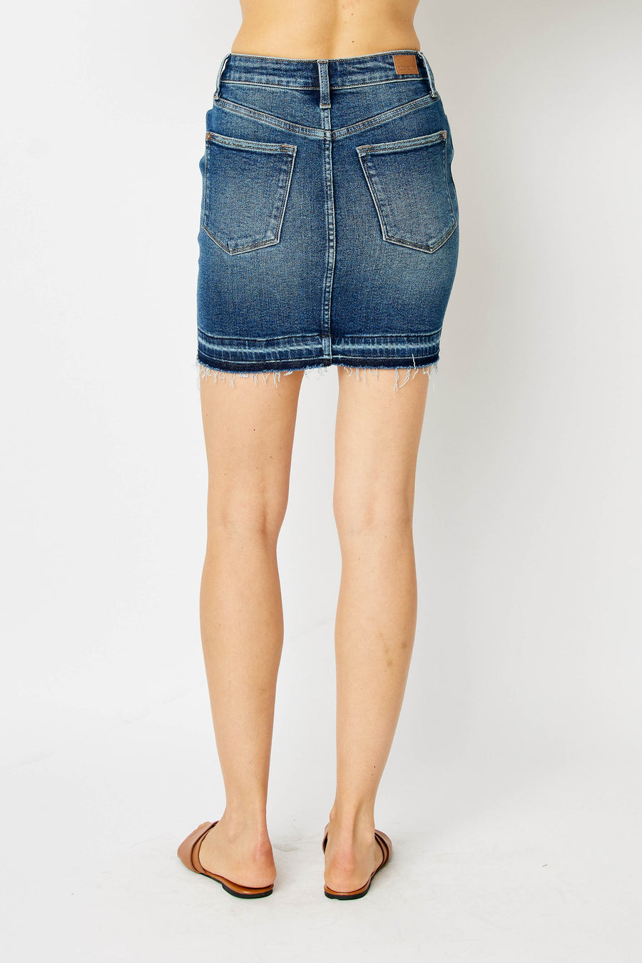 June | High Waist Tummy Control Release Hem Skirt (Judy Blue Style 2820)