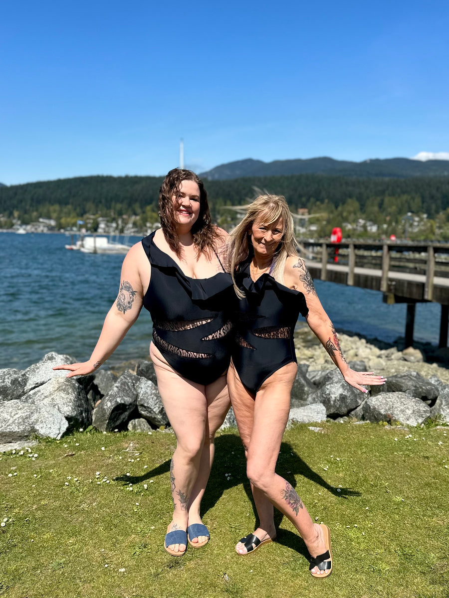 Bermuda Leopard | One Piece Swimsuit | Black