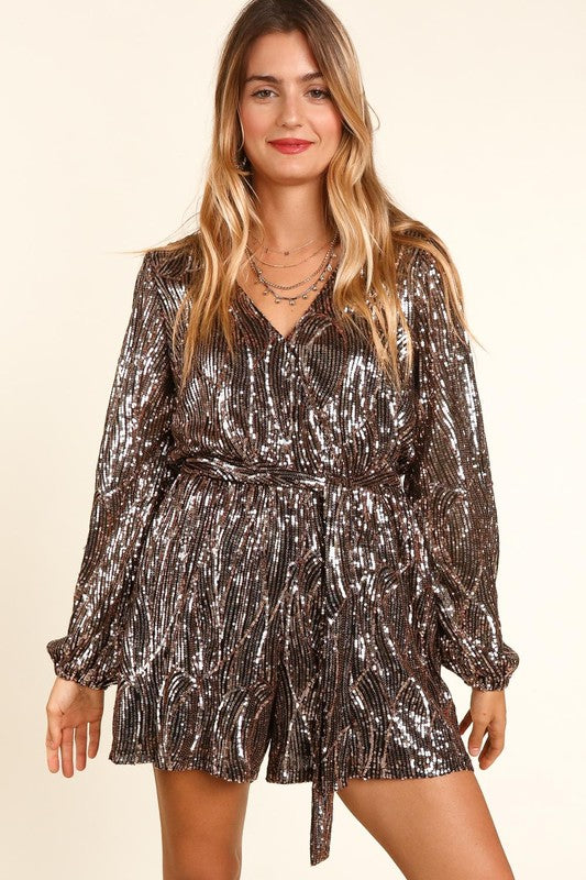 All That Glitters Is Gold | Sequin Romper *FINAL SALE*