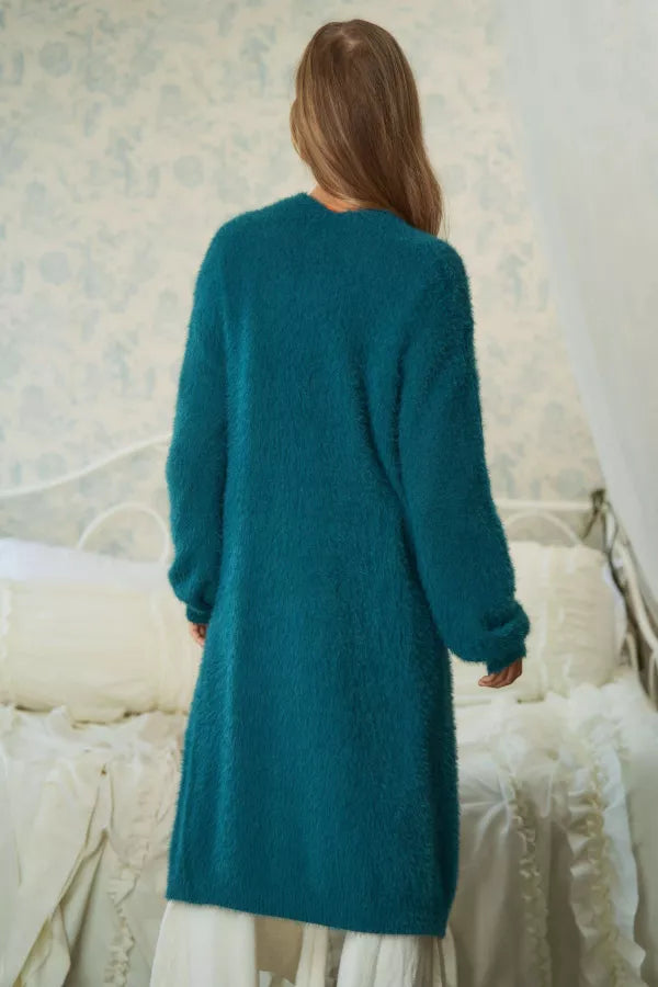 Denali | Textured Cozy Thick Oversized Loose Fit Cardigan | Teal *FINAL SALE*