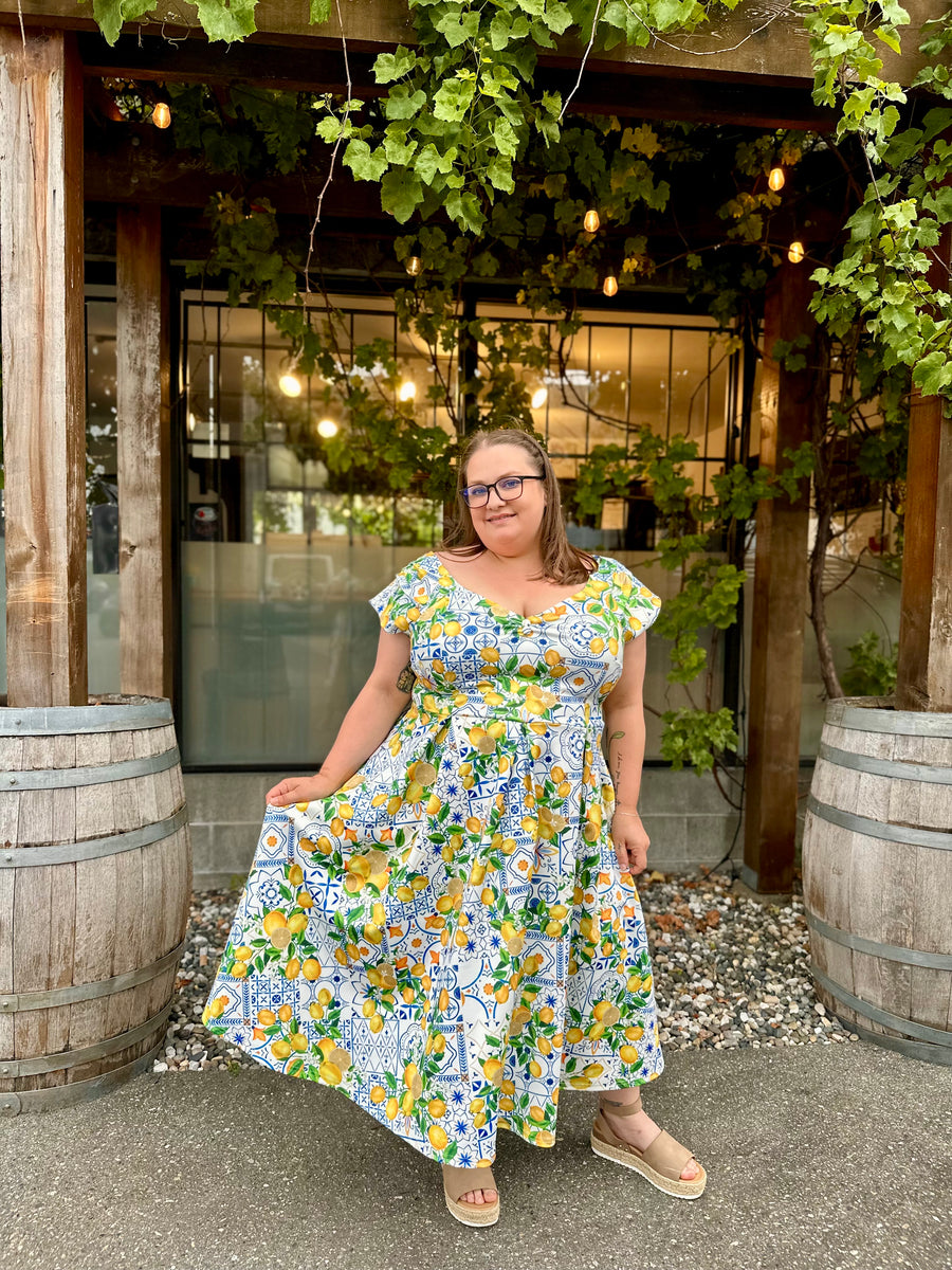 Lily | Light Blue Off Shoulder Swing Dress | Mediterranean Lemon