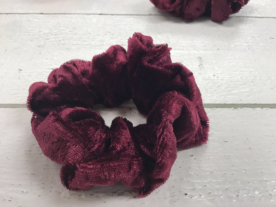 Wine Velvet Scrunchie