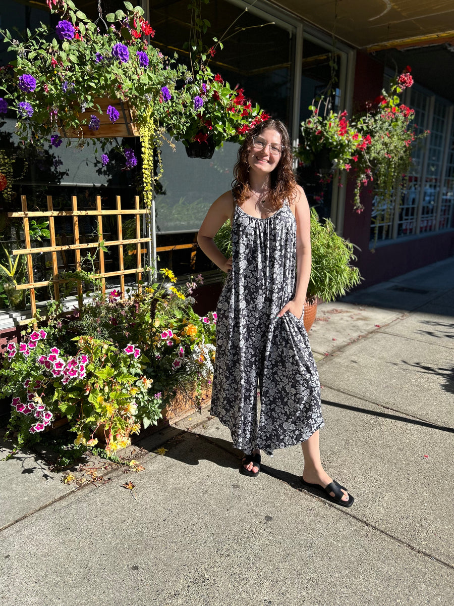 As You Wish Baggy Jumpsuit | Lace Print