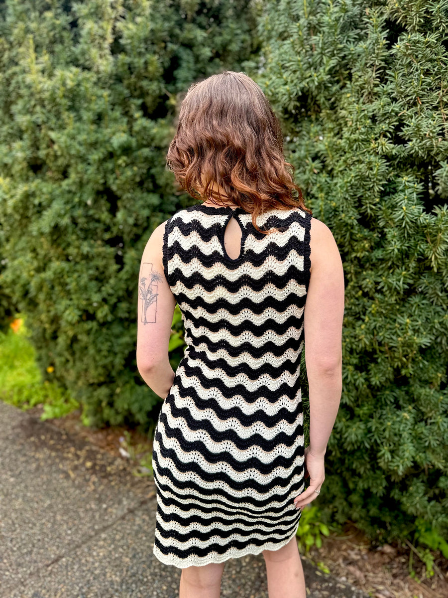 Gemma | Zig Zag Stripe Knit Dress